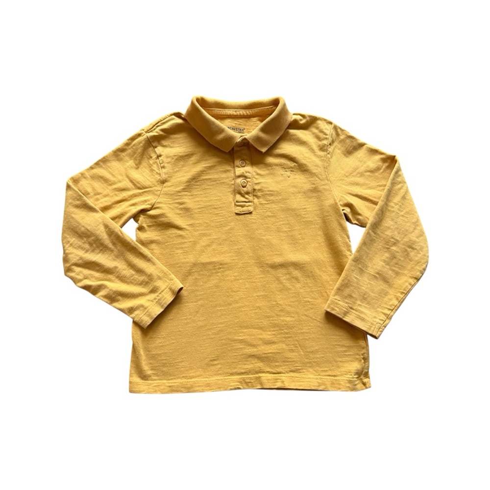 Orchestra Kids Mustard Yellow Long Sleeve Polo Shirt Approx. 6 Years